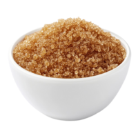 A Spoonful of Raw Brown Sugar in a Bowl on Transparent Background png