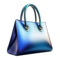 Blue handbag with a handle on a transparent background png