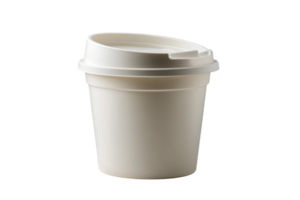 Disposable cup with lid designed for beverages in a casual dining setting png