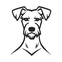 Simple Airedale Terrier Logo Design template image isolated on white background. vector