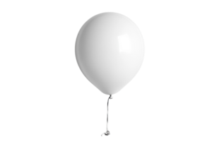 vit ballong flytande försiktigt med en sträng i en minimalistisk miljö, perfekt för fester eller evenemang png