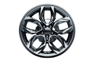 High-performance car wheel showcasing sleek design and polished finish for automotive enthusiasts png