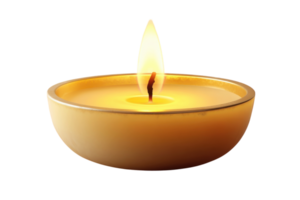 Soothing candle burns brightly in a simple bowl creating a calm and serene atmosphere png
