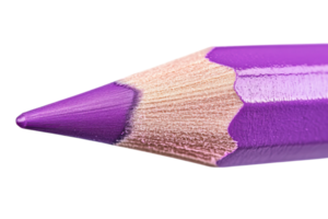 Vibrant purple pencil with a sharpened tip resting on a smooth surface captures creativity in action png