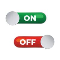 Switch on and off button illustration vector