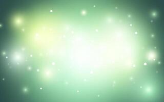 Soft Green Bokeh with Gentle Light Particles. Tranquil Blurred Background in Natural Tones, Background decoration vector