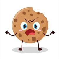 Cute why expression of cookies cartoon character vector