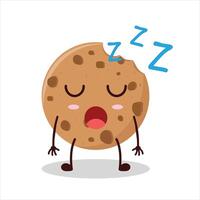Cute rest expression of cookies cartoon character vector