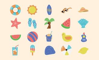 Flat Summertime Vibes Graphic Pack vector