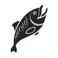 A bold, stylized silhouette of a fish, perfect for logos, branding, or graphic design projects. vector