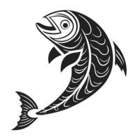 Silhouette of a leaping dolphin vector