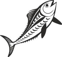 Stylized Black and White Dolphin Leaping from the Oceanb vector
