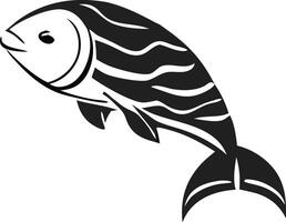 graphic features a fish with an ornate, tribal-inspired design. vector