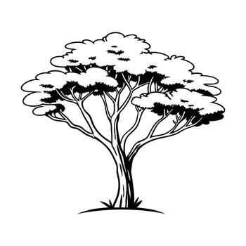 This is a sophisticated, symmetrical graphic of a stylized tree. vector
