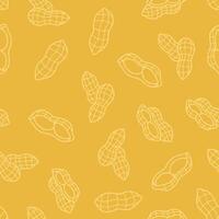 Outline Bunch of Peanut Seamless Pattern illustration Design vector
