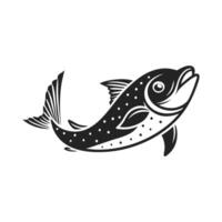 Silhouette of a leaping dolphin, bold and dynamic. vector