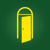 Open door trendy artwork attractive abstract illustration colorful valuable design vector