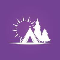 Camping trendy artwork pretty abstract illustration colorful valuable design vector