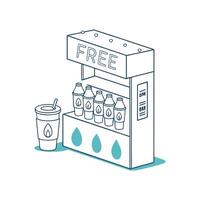 A vending machine vector