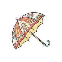 An umbrella with a colorful pattern on it vector