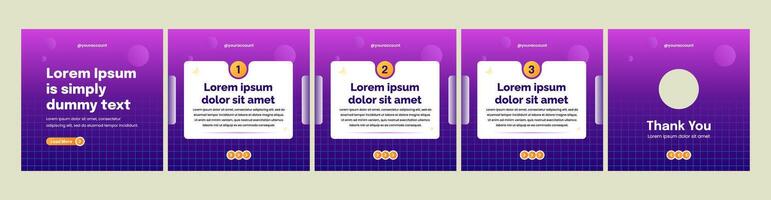 microblog or carousel creative template for social media post vector