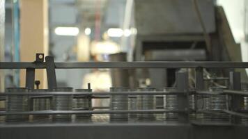 Process and production line in canned fish factory video