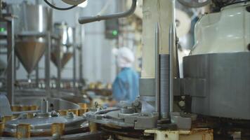 Process and production line in canned fish factory video