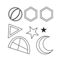 A set of shapes and shapes to color vector