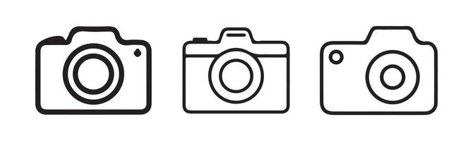 Camera rotation icon set,camera icon Thin outline art symbol vector