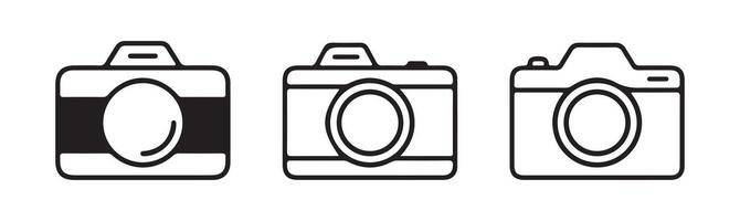 Camera icon set camera photo snapshot capture photograph .camera line icon vector