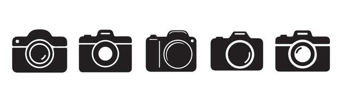 Camera icon set. camera icons set. Photo camera silhouettes icon set. vector