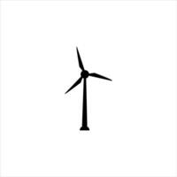 Wind turbine glyph icon isolated on white background. wind power icon. vector