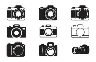 Camera icon set. photo camera icon. camera photography icon.Illustration EPS 10 vector