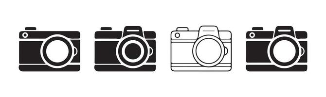 Camera icon set. photo camera icon. videos camera photography icon. vector