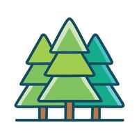 Tree illustration for print vector