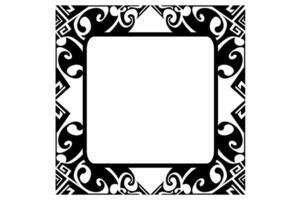 Square Wave Border Design in black color vector