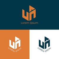 VN NV initial based alphabet minimal elegant monogram icon logo vector