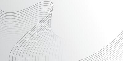 white abstract background with blending of grey wavy lines vector