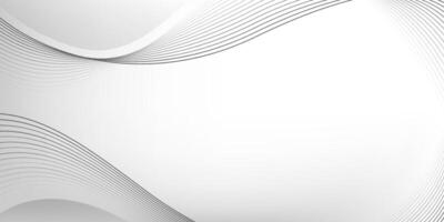 abstract grey line waves blending smooth effect isolated on white background vector