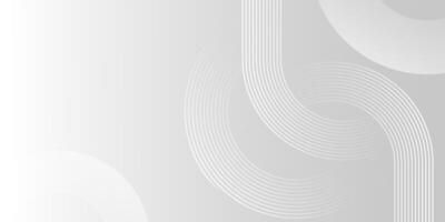 white-grey abstract background with white geometric circle and stripe lines design modern, minimal, futuristic vector