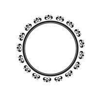 Elegant Circular Frame with Floral Pattern vector