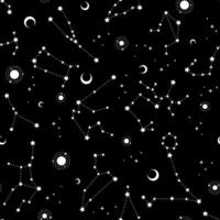 Mystical pattern with zodiac constellation vector