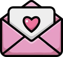 heart icon with envelope vector