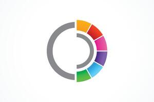 abstract colorful circle logo icon illustration vector