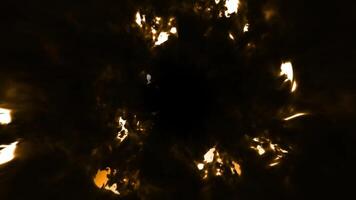 Flame, background material where flames are burning from the back to the front video