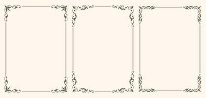 Set of Decorative vintage frames and borders set vector