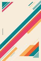 Abstract retro style background place for text. Light background and bright figures. Trendy geometrical placard vector