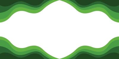 Modern green gradient banner background. Graphic design banner pattern background template with dynamic wave shapes vector
