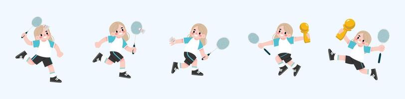 A cartoon character is running and holding a racket vector