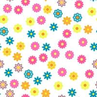 Cute pattern in small flower. Small colorful flowers. White background. Ditsy floral background. The elegant the template for fashion prints. vector